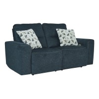 Signature Design By Ashley Paulestein Casual Power Reclining Loveseat With Usb Charging, Blue
