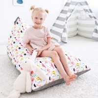 Convetu Bean Bag Chairs For Kids 8-12 Girls Pink Dinosaur Soft Bean Bag Chair 53 Inch Stuffed Animal Holder And Storage Bean Bag Chair Cover Only Without Filling Stuff Animal Organizer Storage