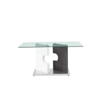 Global Furniture Usa Dining Table, Grey-White
