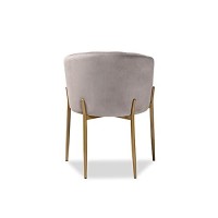 Baxton Studio Ballard Modern Luxe And Glam Grey Velvet Fabric Upholstered And Gold Finished Metal Dining Chair