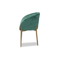 Baxton Studio Ballard Green Velvet Fabric And Gold Finished Metal Dining Chair