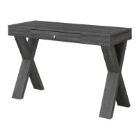 Convenience Concepts Newport 1-Drawer Desk Weathered Gray
