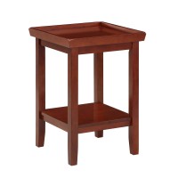 Convenience Concepts Ledgewood End Table With Shelf Mahogany