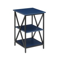 Convenience Concepts Tucson End Table With Shelves Cobalt Blueblack