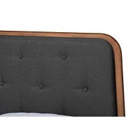 Baxton Studio Diantha Dark Grey And Brown Finished Wood King Size Platform Bed