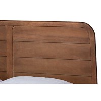 Baxton Studio Kassidy Walnut Brown Finished Wood King Size Platform Bed