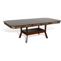 Sunny Designs Santa Fe 44 Traditional Wood Extension Table In Dark Chocolate