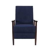 Christopher Knight Home Plevna Recliner, Navy Blue + Chocolate Brown