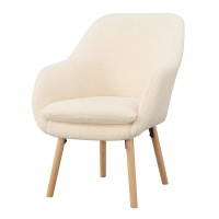 Convenience Concepts Take A Seat Charlotte Accent Chair 25.25 X 26.75 X 33.5 Sherpa Creme