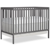 Dream On Me Synergy 5-In-1 Convertible Crib In Steel Grey, Greenguard Gold Certified