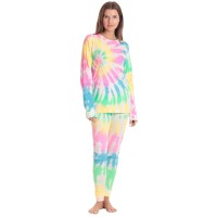 Just Love Women'S Tie Dye Two Piece Thermal Pajama Set 6962-10686-Xxl
