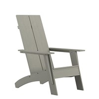 Sawyer Modern All-Weather Poly Resin Wood Adirondack Chair In Gray