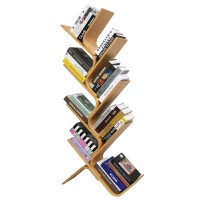 Xm&Lz Tree Bookshelf,8-Shelf Tree Bookcase Wood Bookshelves Floor Standing Tree Bookcase For Living Room Home Office (Wood)