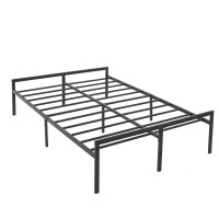 Mofesun Metal Bed Frame Full - Black Metal Platform Bed 14 Inch With Storage, Heavy Duty Easy Assembly No Box Spring Needed (Full)
