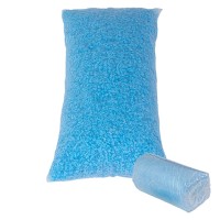 Molblly Bean Bag Filler Foam 2.5Lbs Blue Premium Shredded Memory Foam Filling For Pillow Dog Beds Chairs Cushions And Arts Crafts, Added Gel Particles , Soft And Great For Stuffing