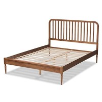 Baxton Studio Neilan Modern And Contemporary Walnut Brown Finished Wood King Size Platform Bed