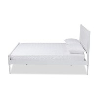 Baxton Studio Daniella Modern And Contemporary White Finished Wood Full Size Platform Bed