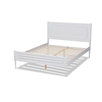 Baxton Studio Daniella Modern And Contemporary White Finished Wood Full Size Platform Bed