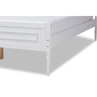 Baxton Studio Daniella Modern And Contemporary White Finished Wood Full Size Platform Bed