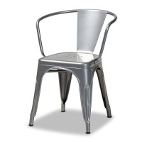 Baxton Studio Ryland Grey Finished Metal Dining Chair (Set Of 4)