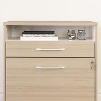 South Shore Helsy 2-Drawer File Cabinet, Lateral, Soft Elm And White
