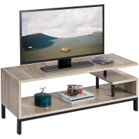 Yaheetech Industrial Tv Stand For Tvs Up To 55 Inch, Small Entertainment Center Gray Tv Table For 55 Inch Tv, Media Console Table With Storage Shelf For Living Room & Bedroom