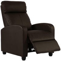 Hcy Recliner Chair, Living Room Chair Furniture Home Theater Seating Glider Chairs Modern Wingback Single Sofa Pu Leather With Backrest Footrest (Brown)