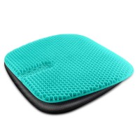 Masteymoh Gel Seat Cushion For Long Sitting, Gel Cushions For Pressure Sores Relief, 18.5X17.3X1.2 Inches Cooling Gel Car Seat Cushion, Seat Cushions For Office Chairs With Breathable Nonslip Cover