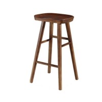 Wybw Minimalist Fashion Creative Solid Wood Bar Stools, Simple High Stools Footrests Are Stools And Benches, Bar And Cafe Receptionist For Coffee Shopbarcasualwalnut Color