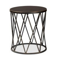 Baxton Studio Finnick End Table, One Size, Black