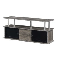 Convenience Concepts Designs2Go 55 Inch Tv Stand With 3 Storage Cabinets And Shelf Weathered Gray