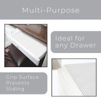 Smart Design Classic Grip Shelf Liner - 12In X 20Ft - Non-Adhesive Drawer Liner With Strong Grip Helps Protect And Personalize Your Home Organization And Storage - White