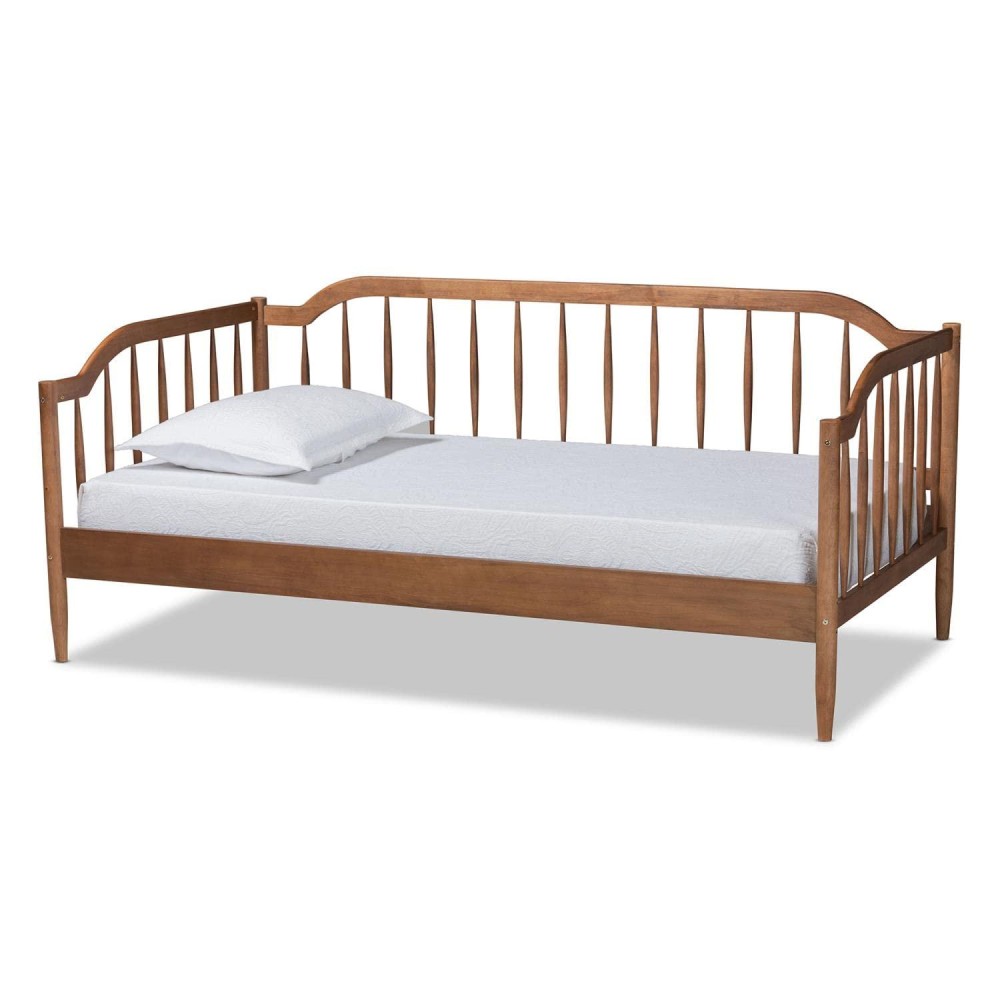 Baxton Studio Parson Classic Walnut Brown Finished Wood Twin Size Daybed