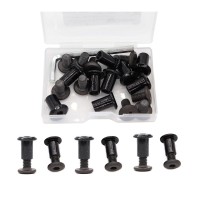Binifimux 10-Pack M6 X 10Mm Hex Socket Cap M6X15Mm Black Bolts Connecting Cap Nuts Set For Furniture Beds Cupboard