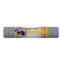 Duck Clear Classic Easyliner Brand Shelf Liner, Grey Geo, 20 In. X 12 Ft, Single Roll