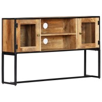 Industrial Style Tv Cabinet 47.2X11.8X29.5 Solid Reclaimed Wood, Entertainment Center, Media Console, Storage Shelves Tv Console,With 2 Doors And 2 Open Compartments