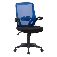 Corliving Workspace High Fabric Mesh Back Office Chair In Blue