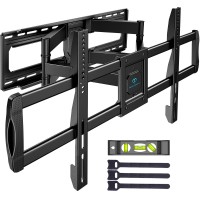 Perlesmith Full Motion Tv Wall Mount For 50?-90? Tvs, Tv Mount Bracket Dual Articulating Arms Swivel Extension Tilt Up To 165Lbs, Max Vesa 800X400Mm, Fits 16?18? To 24 Studs, Psxfk1