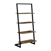Convenience Concepts Graystone Ladder Bookshelf Barnwoodblack