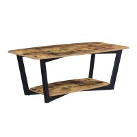 Convenience Concepts Coffee Table With Shelf Graystone Barnwoodblack