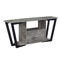 Convenience Concepts Graystone 1-Drawer Tv Stand With Shelves 60 Cementblack