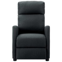 Vidaxl Electric Massage Recliner Dark Gray Fabric