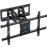 Full Motion Tv Wall Mount Bracket Dual Articulating Arms Swivels Tilts Rotation For Most 37-70 Inch Led, Lcd, Oled Flat Curved Tvs, Holds Up To 132Lbs, Max Vesa 600X400Mm By Pipishell