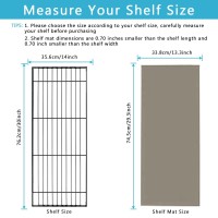 Hootown 5 Sheets Wire Shelf Liners Fit Wire Shelving Size 30 Inch X 14 Inch, Charcoal Frosted Hard Plastic Protector Mats For Metal Stainless Steel Garage, Cabinets, Kitchen Shelves, Shoe Rack