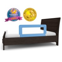 Toddler Bed Rail Guard For Kids Twin, Double, Full Size Queen & King Mattress - Bedrail For Toddlers - Fit For Slats & Boxspring - Children & Baby Bed Rails By Comfybumpy (Blue Reg)