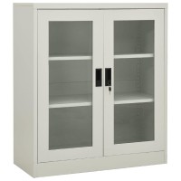 Vidaxl Office Cabinet Light Gray 35.4X15.7X41.3 Steel