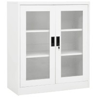 Vidaxl Office Cabinet White 35.4X15.7X41.3 Steel