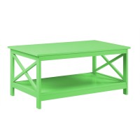 Convenience Concepts Oxford Coffee Table With Shelf Lime