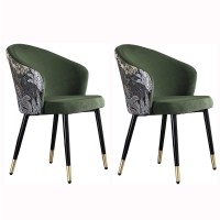 Hylwz Kitchen Dining Room Furniture Chairs Velvet Dining Chair Set Of 2 Living Room Chair With Metal Legs Velvet Seat And Backrests Modern Household Makeup Chair Bedroom Dressing Chair (Color : A)