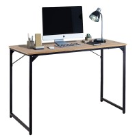 39Aacomputer Desk,Gaming Desk Home Office Desk Writing Study Table Modern Simple Style Pc Desk With Metal Frame,Natur